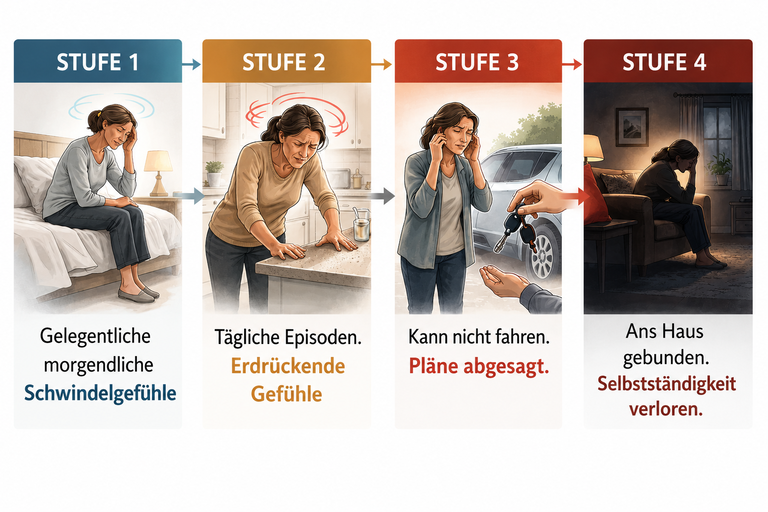 Die 4 Stufen der Nackenschmerzen